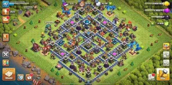 COC223 Maxed TH13 Village 5 Builders King 60 Queen 61 Warden 34 Royal Champion 38 4.8K Gems 